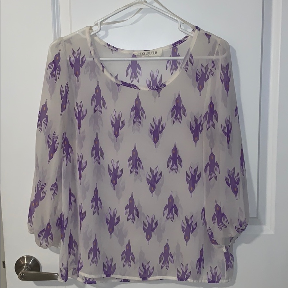 Böhme Purple sheer top